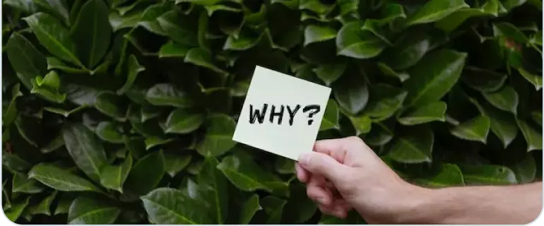 Post-It mit dem Text "Why?"
