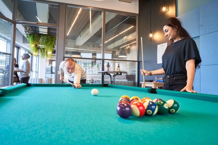 Unser Billiard- und Kickerraum