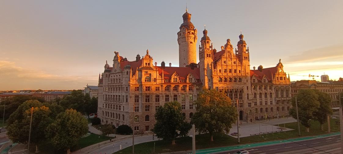 Blick auf das Neue Rathaus, Leipzig 