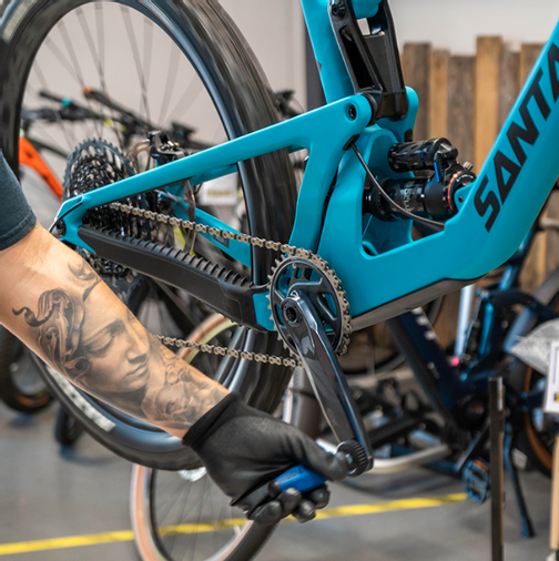 Fahrrad in der Werkstatt 