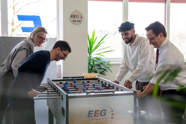 Tischkicker im Pausenraum