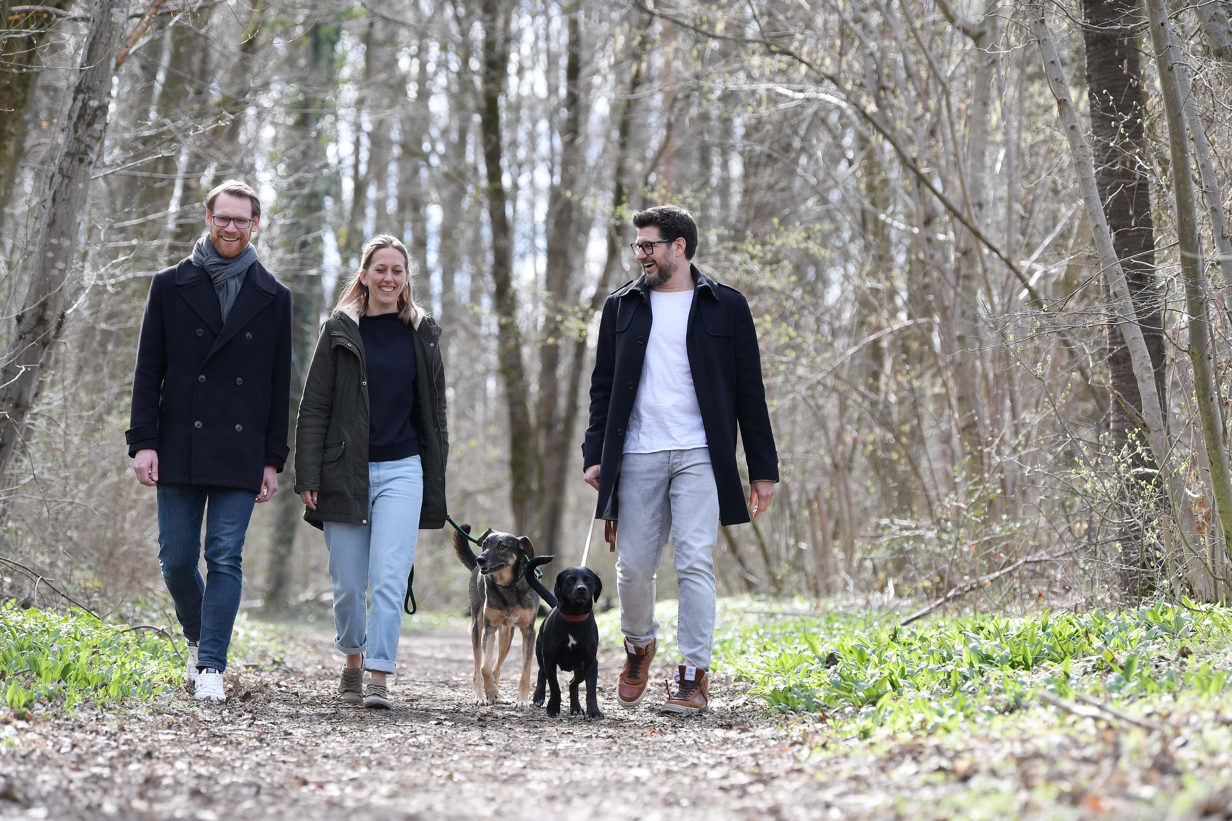 Walk´n´Talk-Runden mit unseren vierbeinigen Kollegen