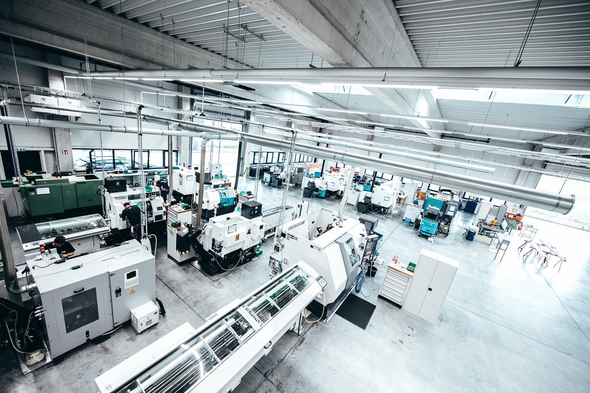 Blick in die Produktionshalle