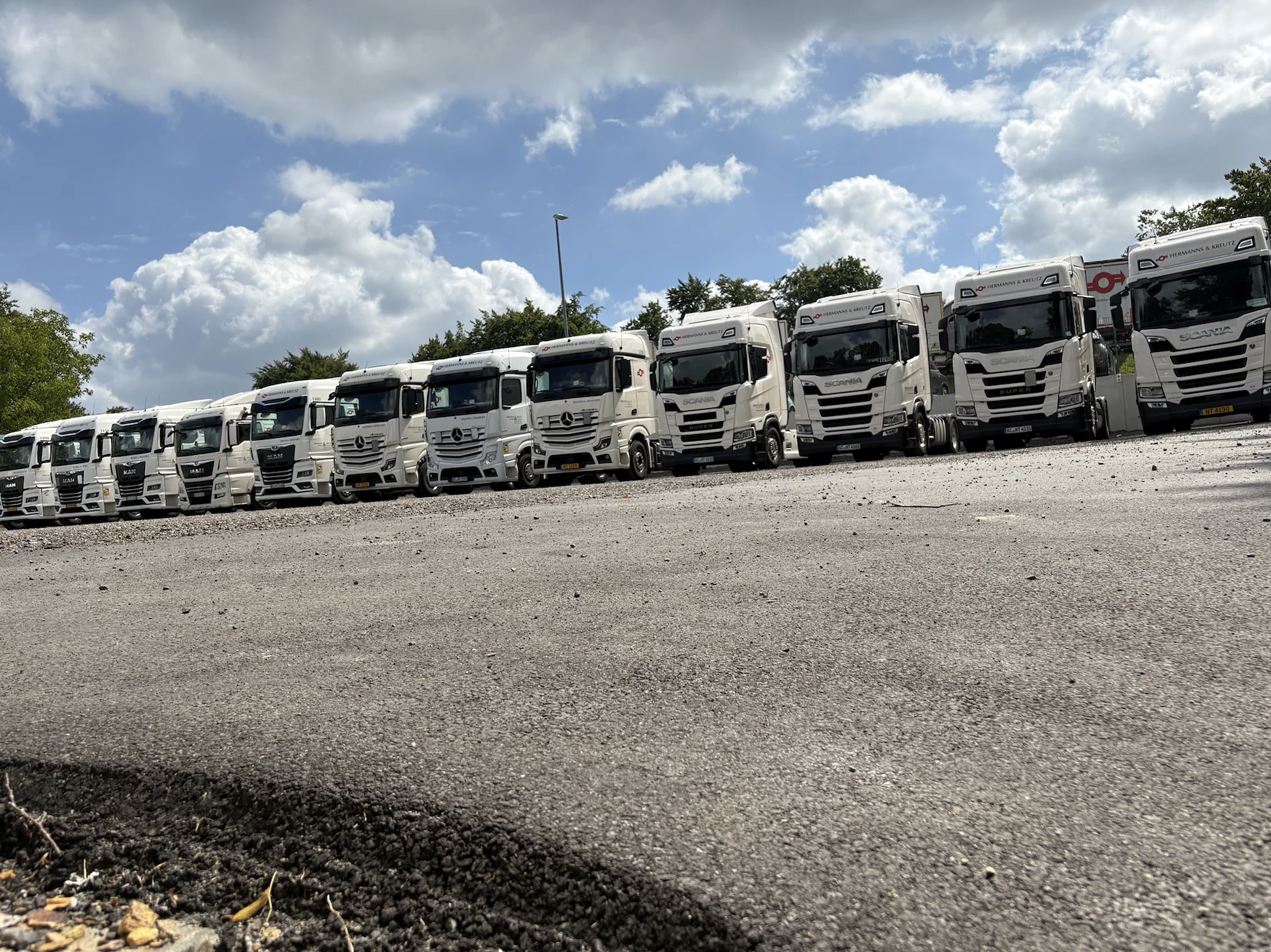 Fuhrpark mit LKWs
