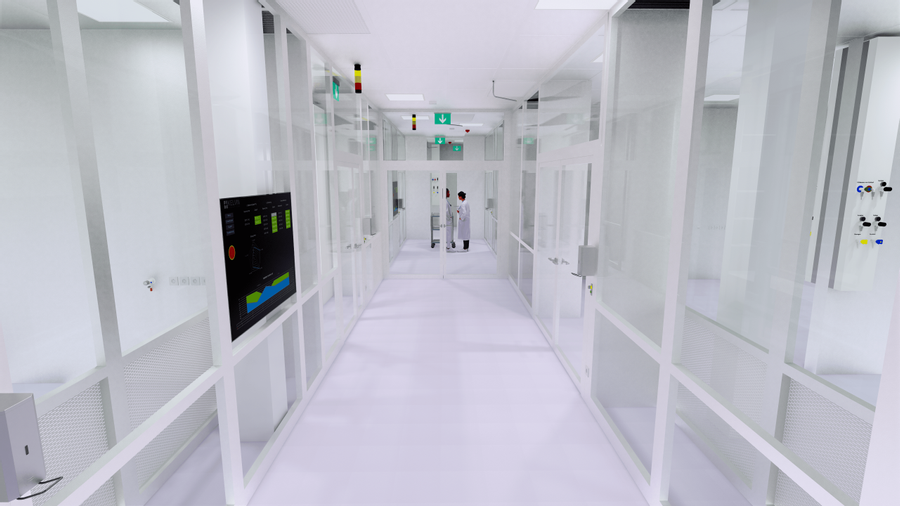 Rendering eines Reinraumprojekts