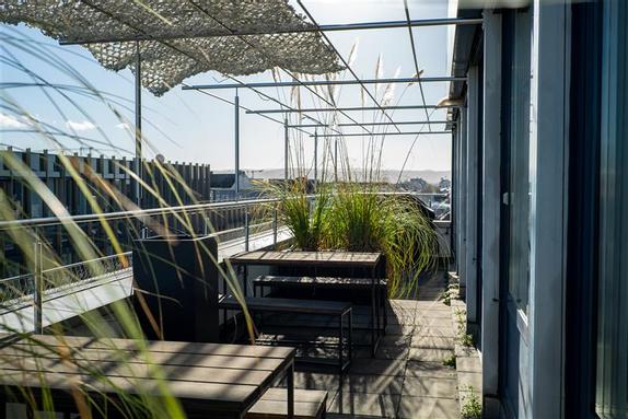 Unsere wunschöne Dachterrasse über Karlsruhe