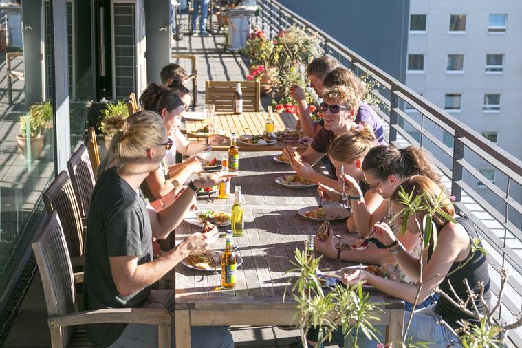 Unsere Dachterasse (Grillfeier)