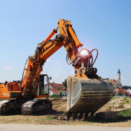 Bagger bei der Arbeit 