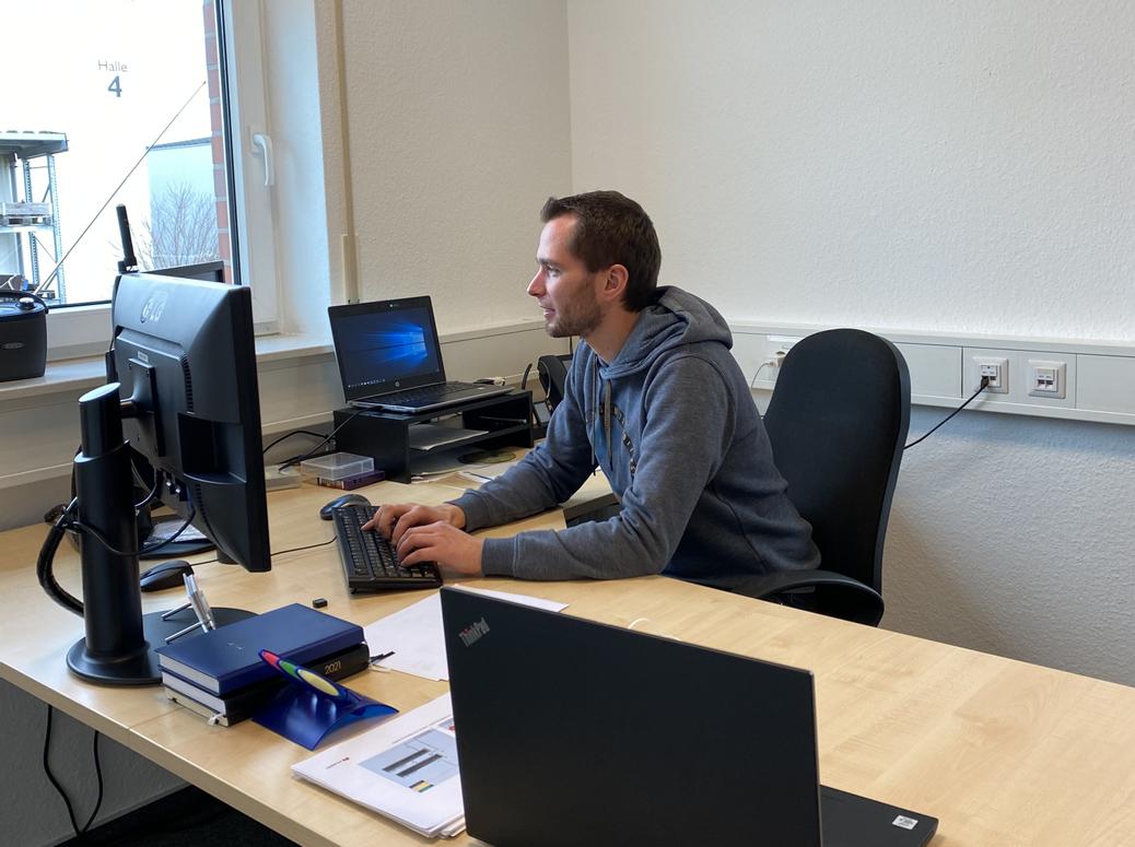 Büro mit Stefan